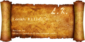 Lenkh Kilián névjegykártya
